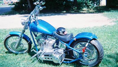 hand built frame custom chopper